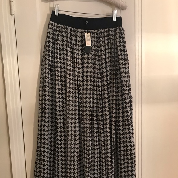 houndstooth maxi skirt